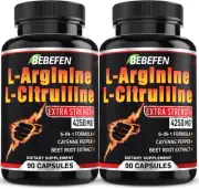 L-Arginine L-Citrulline Beet Root Supplement 4250mg - 180 Capsules Total