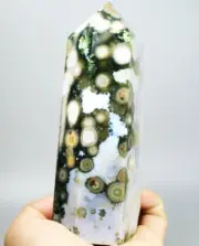 1.49lb Collection ! Raw NATURAL OCEAN JASPER Geode QUARTZ CRYSTAL Tower HEALING