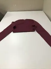 Women's Best Define Seamless Crop Zip Jacket Cherry Red Size M