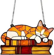 Cat Home Decor | Cute Window Sun Catcher Cat Ornament | Home Wall Decor Beautiful Decorative Ornaments for Wall Window Door