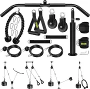 Weight Cable Pulley System Gym, Upgraded Fitness LAT and Lift Pulley System Atta