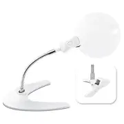 5-Inch LED Magnifier with Clip and Stand - 2X Magnification, Rimless Lens,