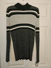 Mossimo Pullover Black And White Sweater..new With Tags XXL