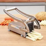 French Fries Potato Chips Cutter Multifunctional Stainless Steel Vegetable Slicer for Home Kitchen Easy Strip Cutting Tool for Potatoes Cucumbers and Other Veg