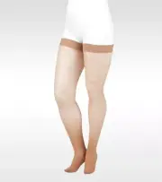 Juzo 2101AGFFSBSH14 II Naturally Sheer Compression Thigh High w/ Silicone Top Ba