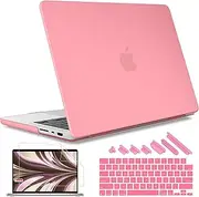 May Chen Case for M4 MacBook Pro 14 Inch 2021-2024 A3112 A3401 A3185, M3 A2918 M2 A2779 M1 A2442 Pro Max Chip, Plastic Hard Shell With Keyboard Cover, Pink