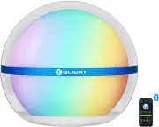 OLIGHT Sphere Smart Night Light, 75Lumens, Rechargeable RGB Ambient Light, Black