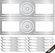 New Construction Mounting Plate, 3-4-6 Inch, LED Recessed Lighting Housing Kits, Flat Steel Rough in Bracket Fixture for LED Light Bar, 12PC Shallow Recessed Lighting Housing Plate