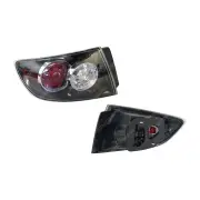 Left Hand Side Outer Tail Light for Mazda 3 BK 01/2004 - 12/2008 Black/Clear/Red