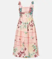 [Agua by Agua Bendita] Agua by Agua Bendita Miramar Prado linen midi dress UK 8 pink