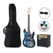 Alpha Electric Guitar Music String Instrument 20W Amplifier Rock Bag Pick