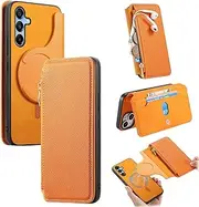 Phone Filp Case Compatible with Samsung Galaxy A25 Case Detachable Wallet Case with Card Holder, PU Leather Magnetic Snap Flip Zipper Wallet Phone Case Compatible with Samsung Galaxy A25 Protective Ca