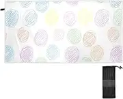 Cartoon Cute Colorful Circles Front Floor Mat 31" x 70" Non-Slip Rubber Backing and Washable Indoor Entrance for Front Back Door and Entryway
