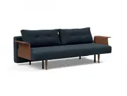 Recast double sofa bed with walnut arms - innovation living