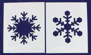 Large Snowflake B-2 Piece Stencil Set 14 Mil 8" X 10" Painting /Crafts/ Template