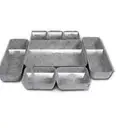 8Pcs Felt Storage Organizer Grey Pen Holder Handle Storage Box Home