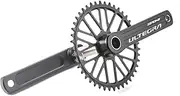 Bike Crankset, Road Bikes Bicycle Hollow Integrated Crank 40/42/44/46T Round Aluminum Alloy Crankset Single Chainring 172.5mm GXP Crank Arm Set