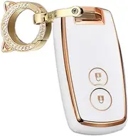 ontto Car key case cover Fit For Suzuki Swift Grand Vitara SX4 Scorss XL-7 Skin Smart Key case TPU Key Shell Key Holder keychain Accessories Protector 2 button