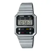 Retro Casio A100WE-1AVT NEW Unisex Watch Silver Stainless Steel Band Digital