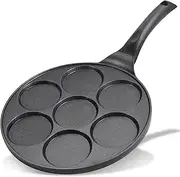 Nonstick Pancake Pan Pancake Griddle with 7-mold Design Mini Pancake Maker with PFOA Free Coating-black
