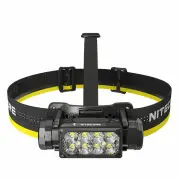 NITECORE HC65 UHE 2000 Lumens Strong Light LED Headlamp USB-C Rechargeable Headlight Three-light Source White Red Light