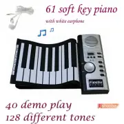 Portable Electronic Roll Up Piano 61 Keys Flexible Silicone Hand Roll Keyboards