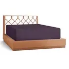 21” Extra Deep Pocket Ultra Soft Fitted Sheet Elastic All Around,Full - Eggplant