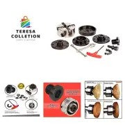 3.5NV-SET Mini, Midi and Heavy-Duty 3-1/2” Wood Lathe Gear Chuck Set, Wood La...