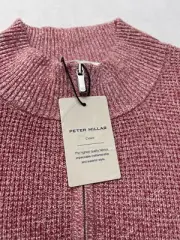 Peter Millar Mens Crown Wool Cotton Kitts Twisted Quarter Zip Lychee Size XL NEW