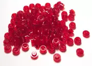 Lego - Lot of 95 - Trans-Red Plate, Round 1 x 1