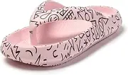 [JOMIX] Women's Flip Flops - Summer Bathing Shoes Colourful Toe Separator Bath Slippers Non-Slip Cloud Slippers EVA Slippers Sandals Flip Flops, pink, 6 AU