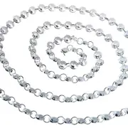 6Ft Clear Glass Crystal Octagon Beads Chain Chandelier Prisms Hanging Garland