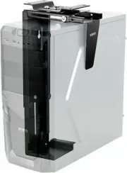 Adjustable Under Desk and Wall PC Mount Computer Case Holder with Swivel Actio