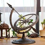Cast Iron Garden Sundial Wind Armillary Compass Clock Roman Numerals Ornaments/27