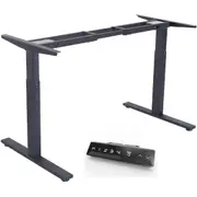 OFFICE PORTFOLIO Infinity Electric Height Adjustable Desk Frame 2 Stage Leg 2 Motor Black