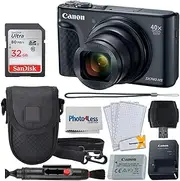 Canon PowerShot SX740 HS Digital Camera + 32GB Memory Card + Point & Shoot Case + USB Card Reader + Lens Cleaning Pen + LCD Screen Protectors + Photo4Less Cleaning Cloth – Accessory Bundle (Black)