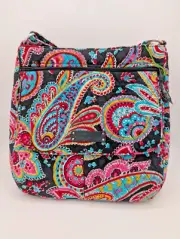 Hand bag/Tote, Purse, Vera Bradley, New, Paisley double zip Mail Bag, shoulder.