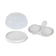 Microwave 2-Sided Round Bacon and Meat Grill, 10-Inch Spatter Cover and 2-Cav...