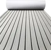 KXKZREN Boat Flooring EVA Foam Decking Sheet Faux Teak Marine Mat Marine Carpet Cooler Tops Non-Slip Self-Adhesive Flooring for Motorboat RV Yacht Kayak Swim Platform 94" x 47"/44"/35"/23"/16"