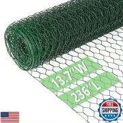 Chicken Wire 13.7 in x 236 in Poultry Wire Netting Hexagonal Galvanized Mesh