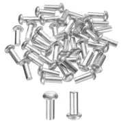 30Pcs Brazier Head Solid Aluminum Rivets, M6 x 16mm Tubular Rivets