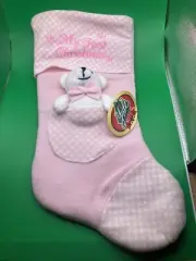 Baby’s First Stocking Teddy Bear Pink New W/ Tags