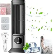 Coldeez Cooling Ace 5.0,Desktop Tower Fan,Portable Air Conditioner,Cooling Ace With 3 Speeds,Quiet Operation,Adjustable Base,For Bedroom/Office/Kitchen