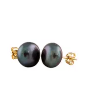 Splendid Pearls 10K 9-10mm Freshwater Pearl Studs