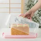 Desert Tray Dome Banana Bread Holder Plastic Rectangular Bread Box