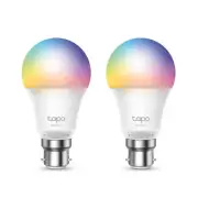 TP-Link Tapo Smart Wi-Fi Light Bulb - Multicolour (B22) (2-Pack)