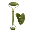 Organic B Green Quartz Jade Glow for Women & Men | Jade Roller & Gua Sha Combo