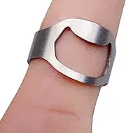 Stainless Steel Bottle Opener Ring,Finger Ring Bottle Opener | Stainless Steel Fashion Jewelry, Beer Opener Ring Kitchen Gadget, Ring Can Opener for Home Travel Bar