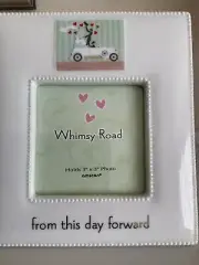 Whimsy Rosd Ceramic Photo Frame size:3x3" " From this day forward"