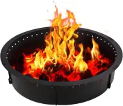 Outafurnia 40 Inch Fire Pit Ring,Large round Insert Firepit for Outdoor Fire ...